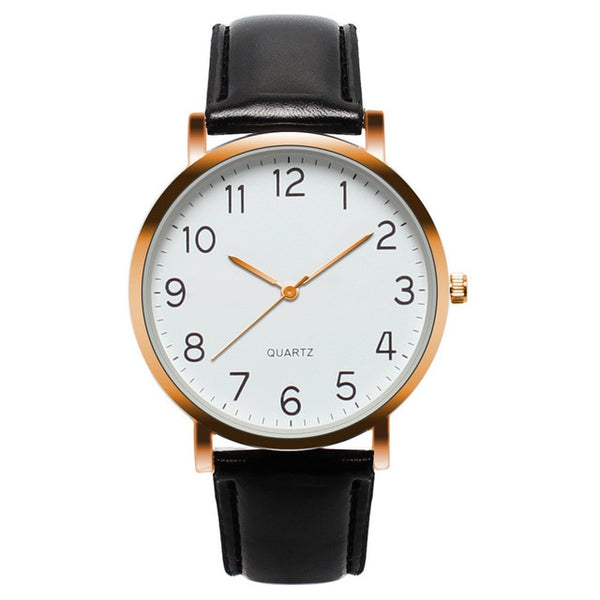 Unisex Simple Leather Quartz Watch